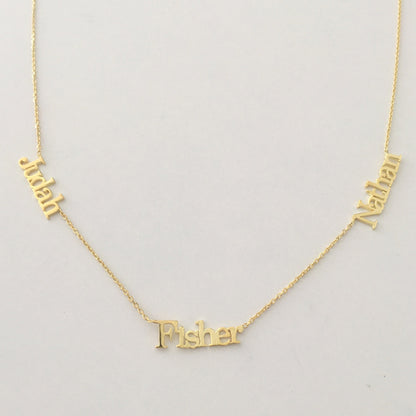 Customizable Multi-Name Necklace