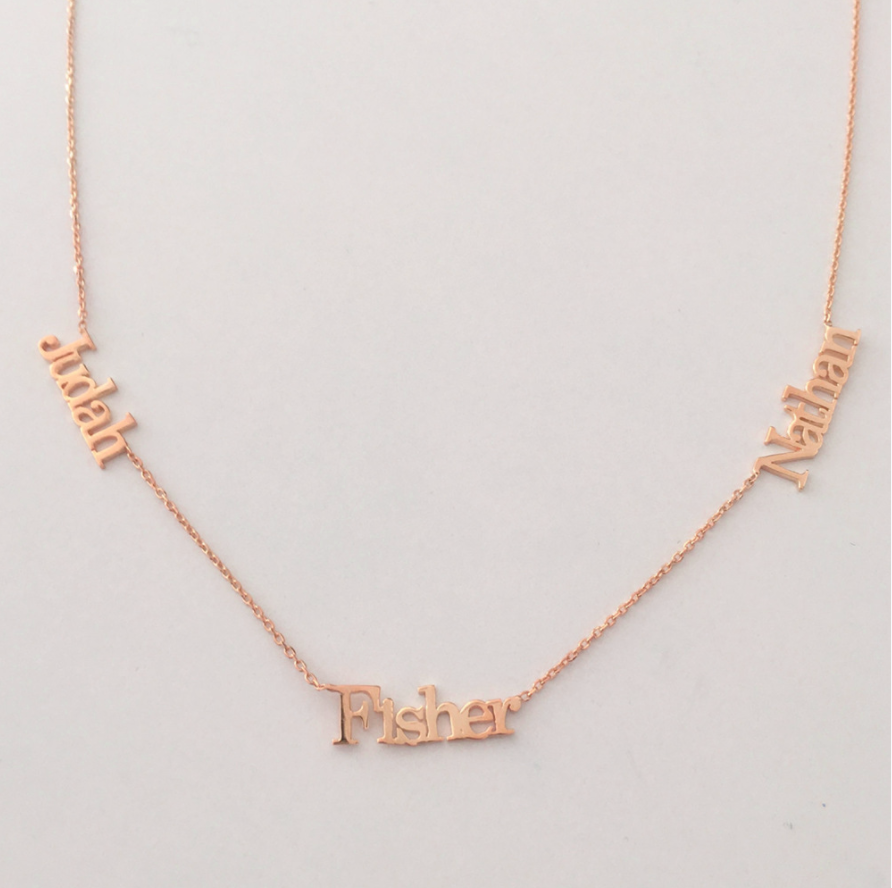 Customizable Multi-Name Necklace